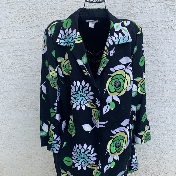 Nygard Collection Floral  Embroidered Jacket - Picture 3 of 10